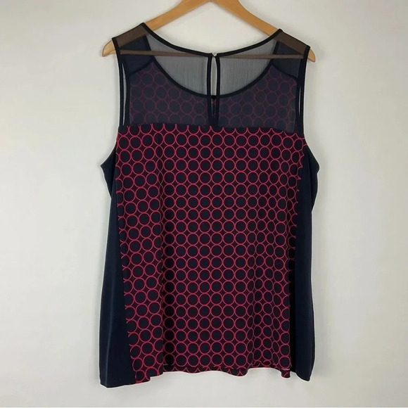 41 Hawthorn Circle Print Colorblock Tank‎ Top Size 2X - Picture 4 of 6